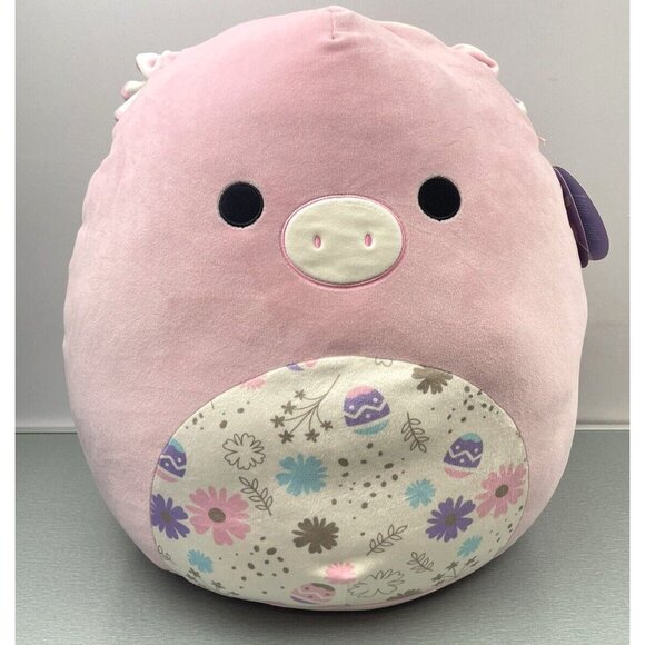 Squishmallows 16" Peter Pink Pig With Easter Print Belly Large Plush - Picture 10 of 12